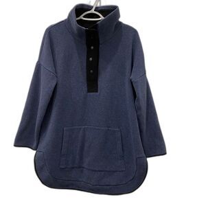 Soft Surroundings Blue Scotland Pullover Sweatshirt, Size S